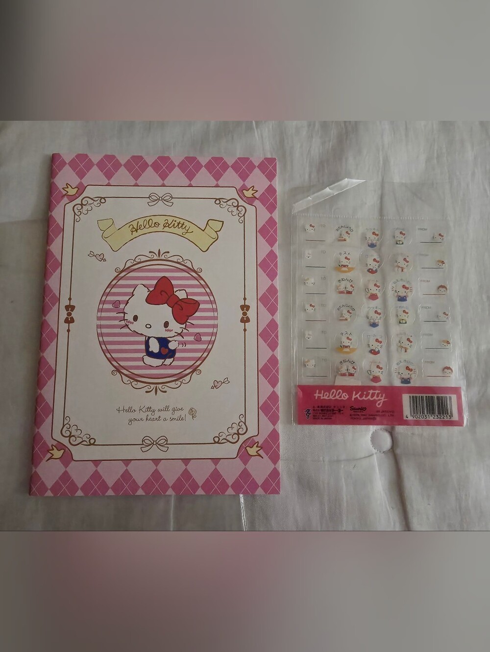 Sanrio Japan Hello Kitty Stickers + A5 Notebook